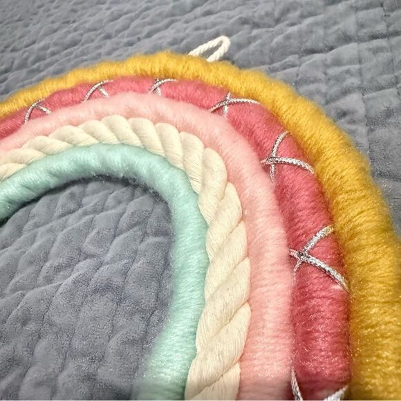 RAINBOW MACRAME WALL HANGING – MULTICOLOR BOHO DECOR, HANDMADE STYLE - Picture 7 of 17